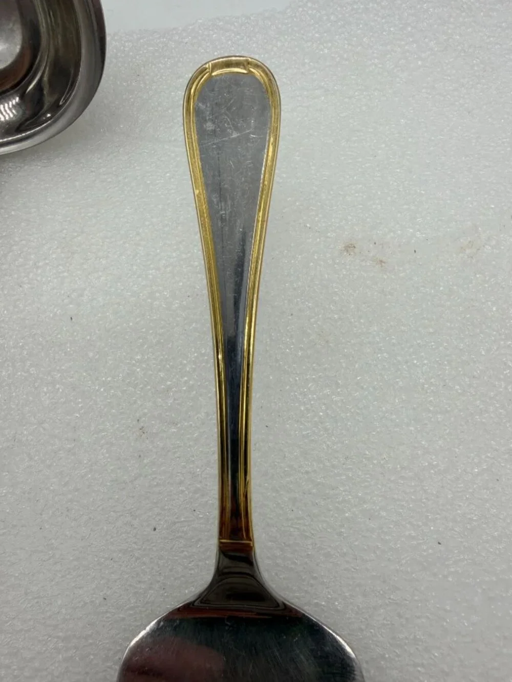 Solingen Germany Stainless Steel Serving Utensils Cake Server Ladle Gold Accent